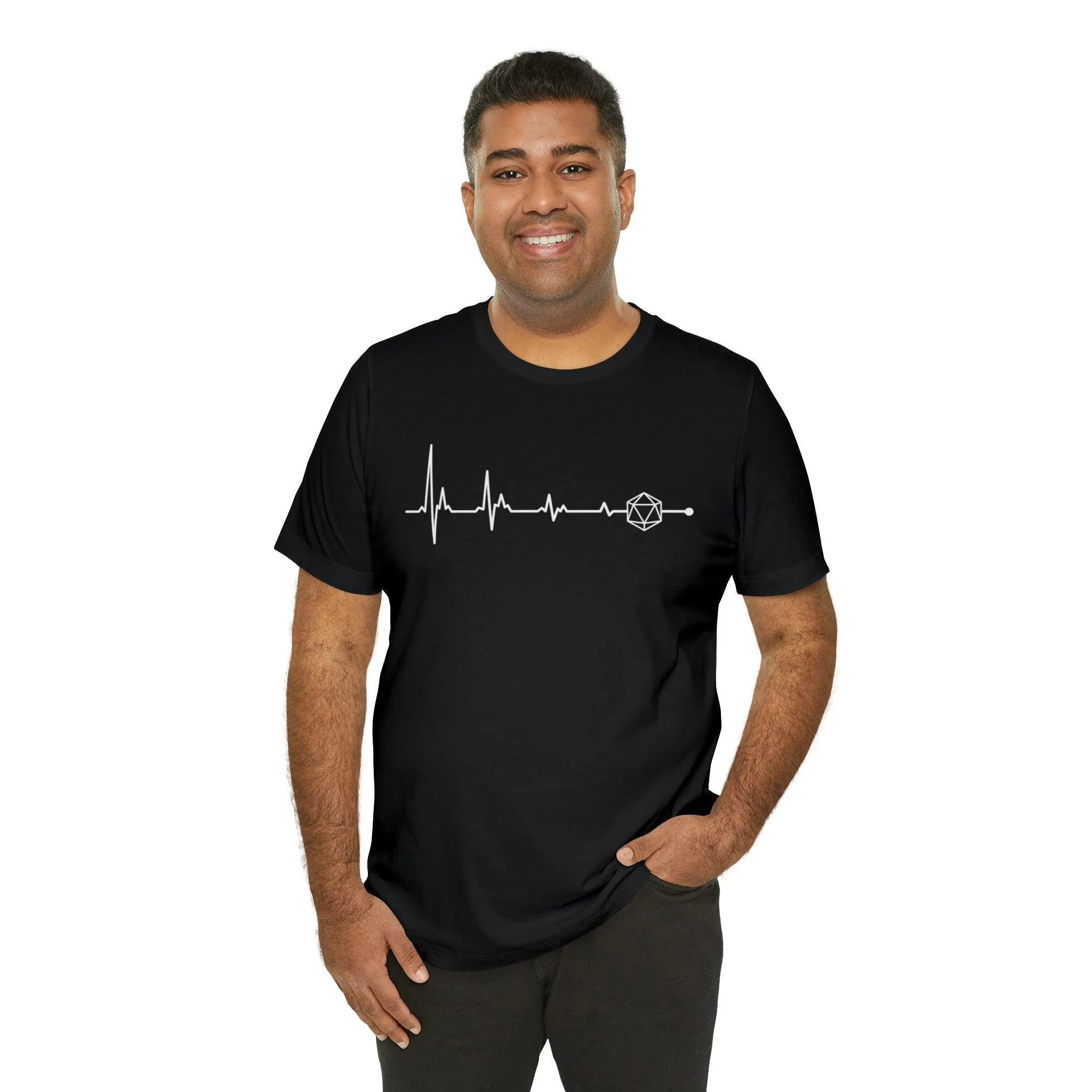 D20 heartbeat | rpg shirt | dnd gifts Dungeon Master gift | dnd tshirt | Gaming Shirt | dungeons and dragons Short Sleeve Tee