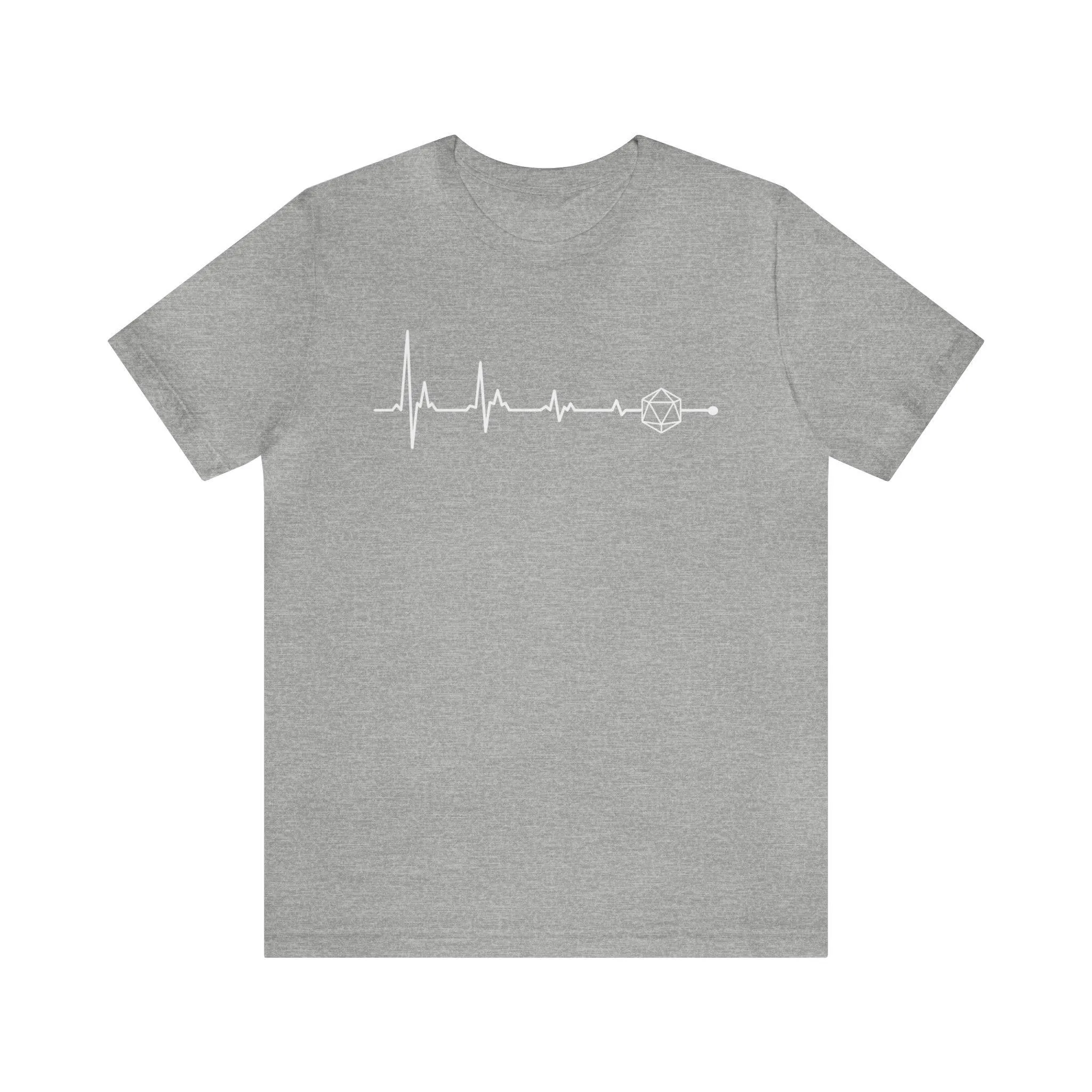 D20 heartbeat | rpg shirt | dnd gifts Dungeon Master gift | dnd tshirt | Gaming Shirt | dungeons and dragons Short Sleeve Tee