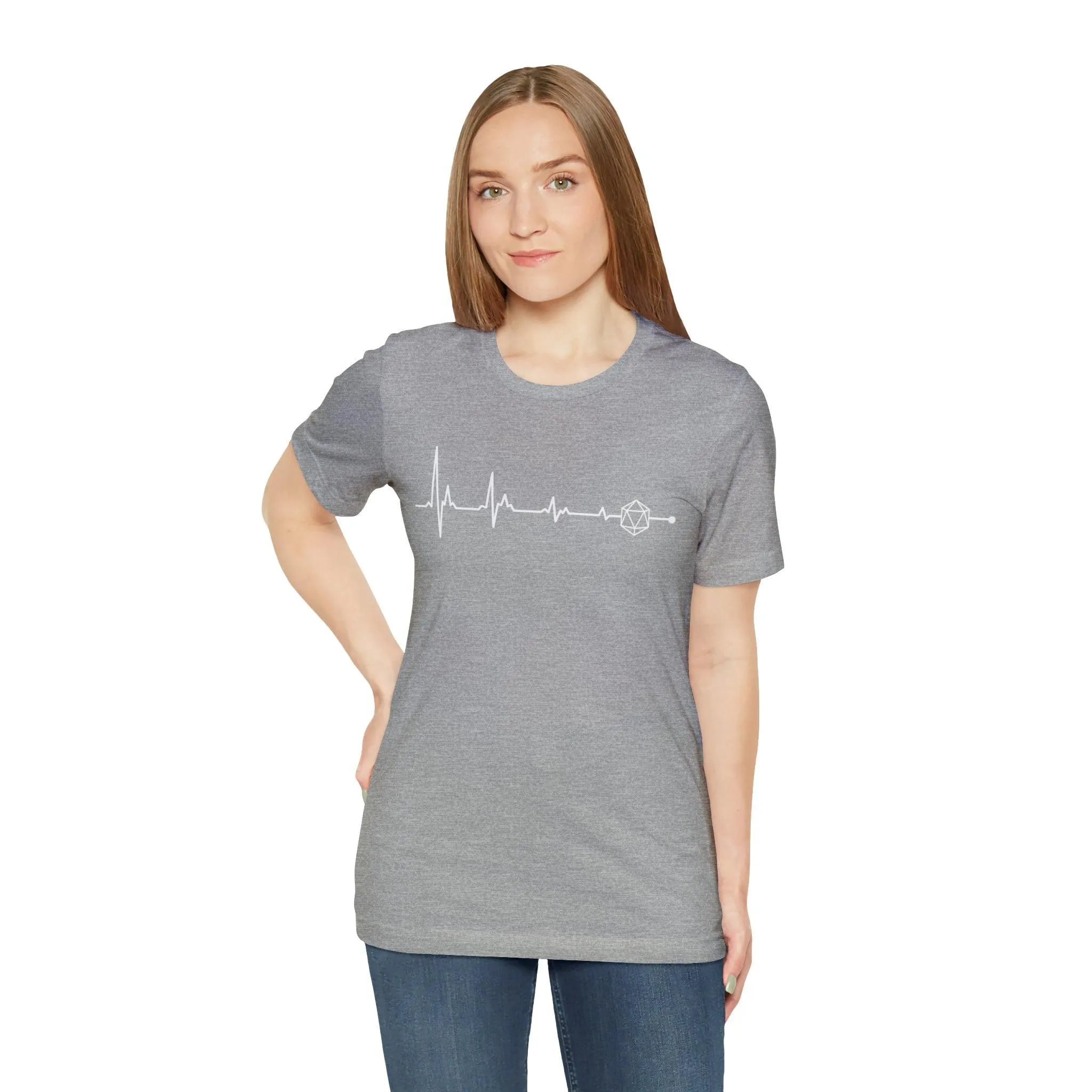 D20 heartbeat | rpg shirt | dnd gifts Dungeon Master gift | dnd tshirt | Gaming Shirt | dungeons and dragons Short Sleeve Tee