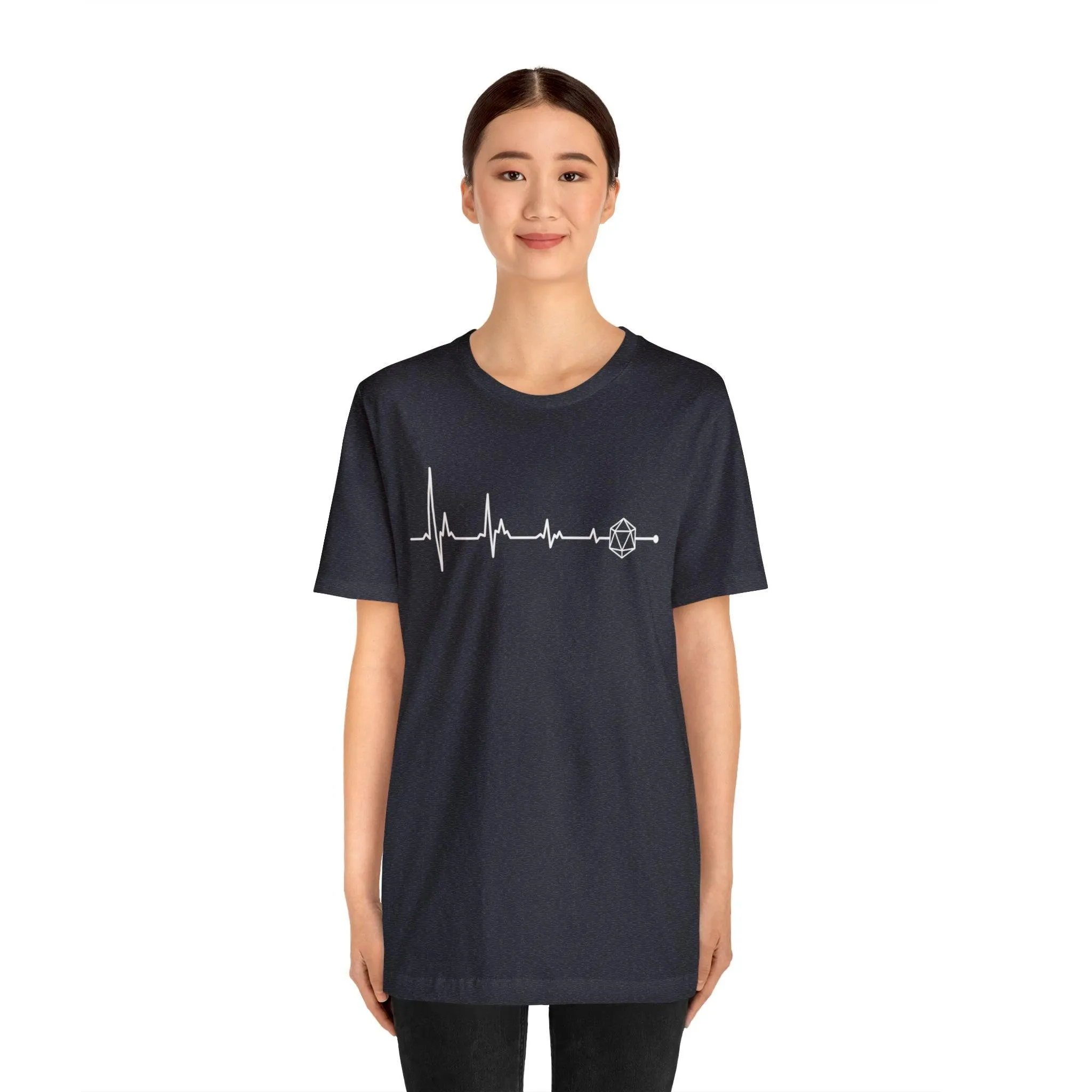D20 heartbeat | rpg shirt | dnd gifts Dungeon Master gift | dnd tshirt | Gaming Shirt | dungeons and dragons Short Sleeve Tee