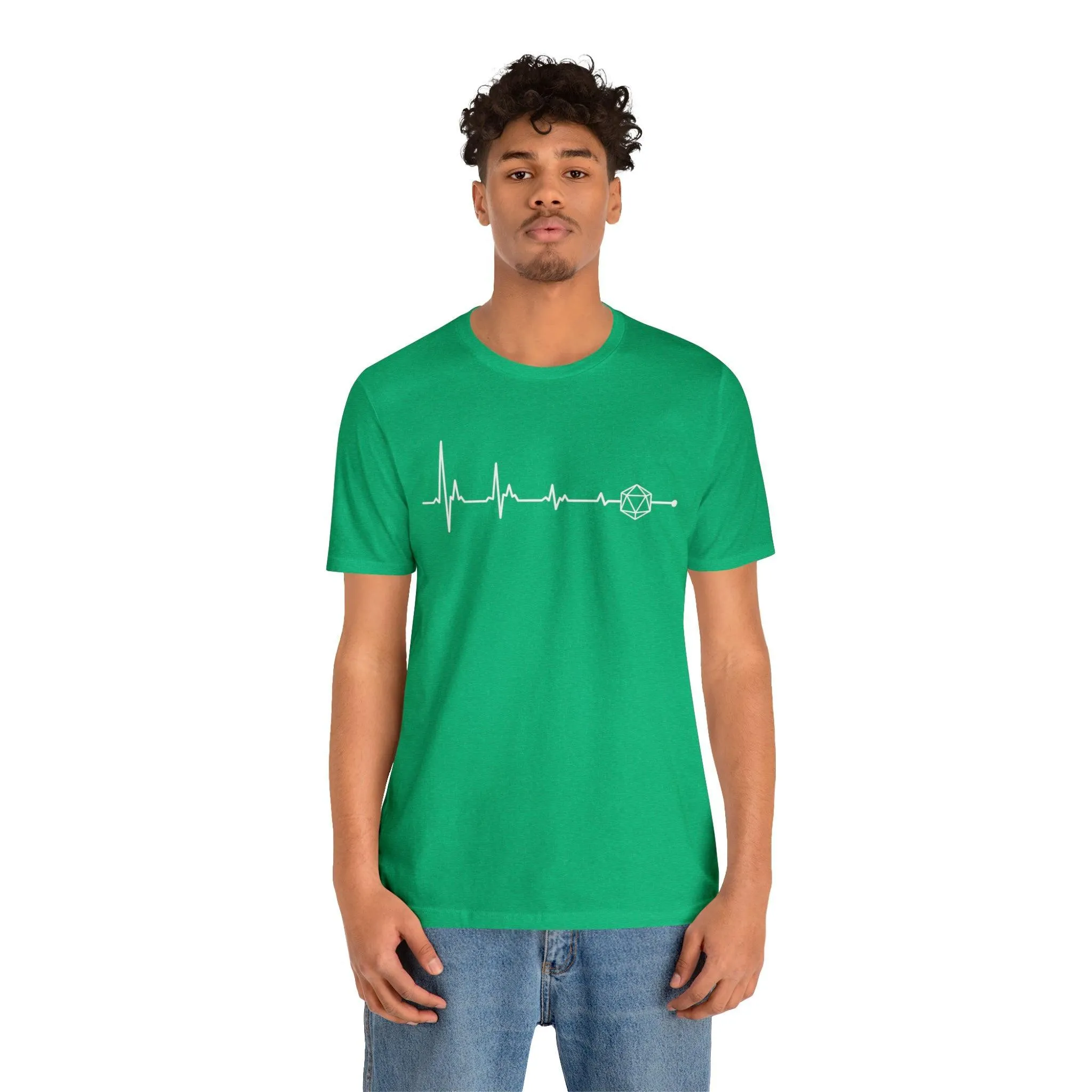 D20 heartbeat | rpg shirt | dnd gifts Dungeon Master gift | dnd tshirt | Gaming Shirt | dungeons and dragons Short Sleeve Tee