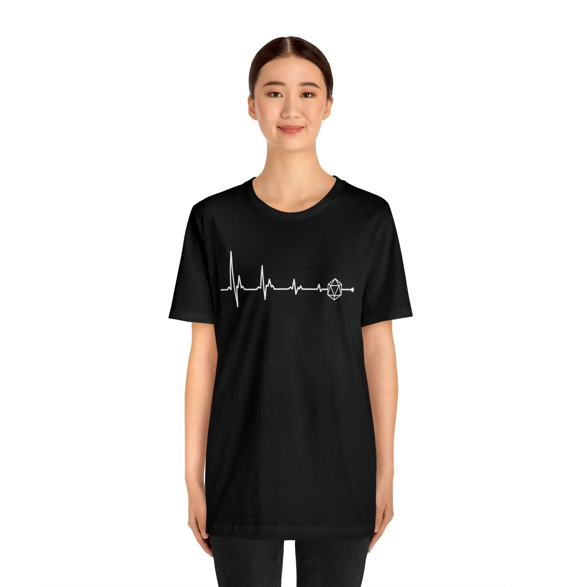 D20 heartbeat | rpg shirt | dnd gifts Dungeon Master gift | dnd tshirt | Gaming Shirt | dungeons and dragons Short Sleeve Tee