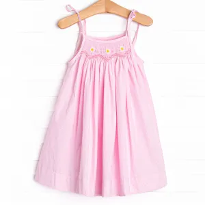 Darling Daisies Smocked Dress, Pink