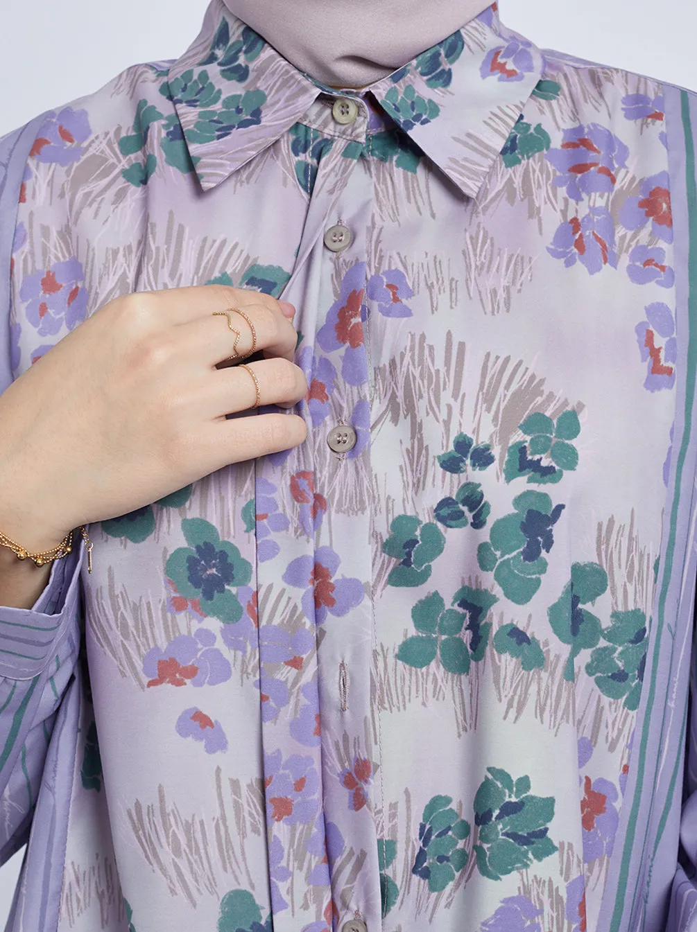 DAVY A-LINE TOP LILAC