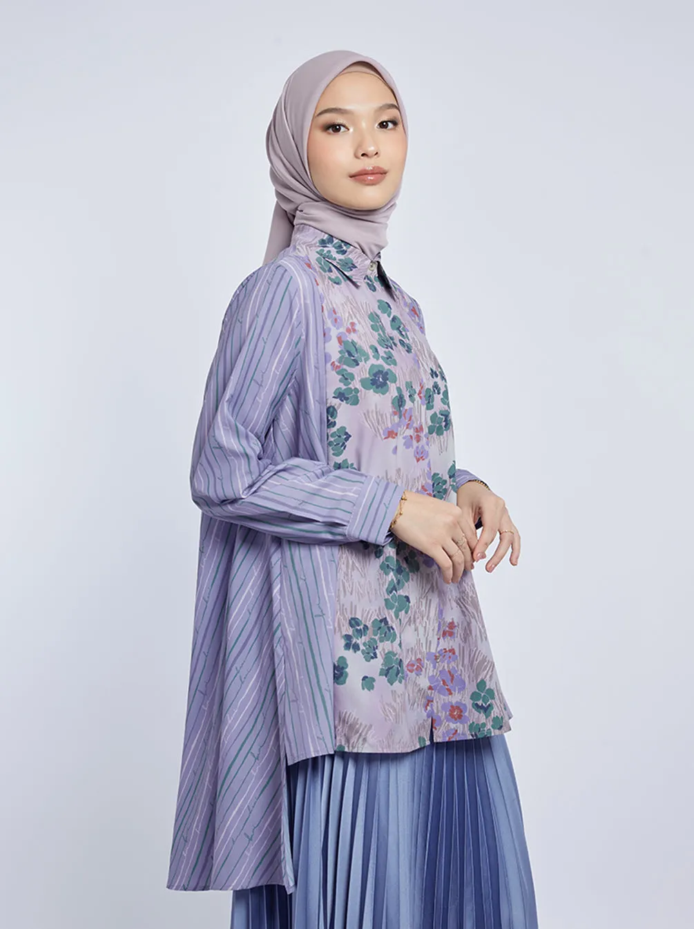 DAVY A-LINE TOP LILAC
