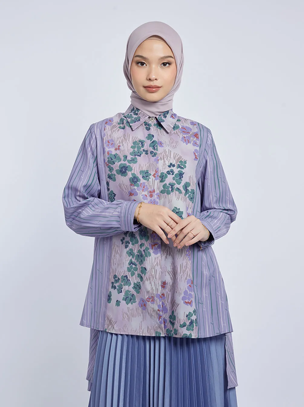 DAVY A-LINE TOP LILAC
