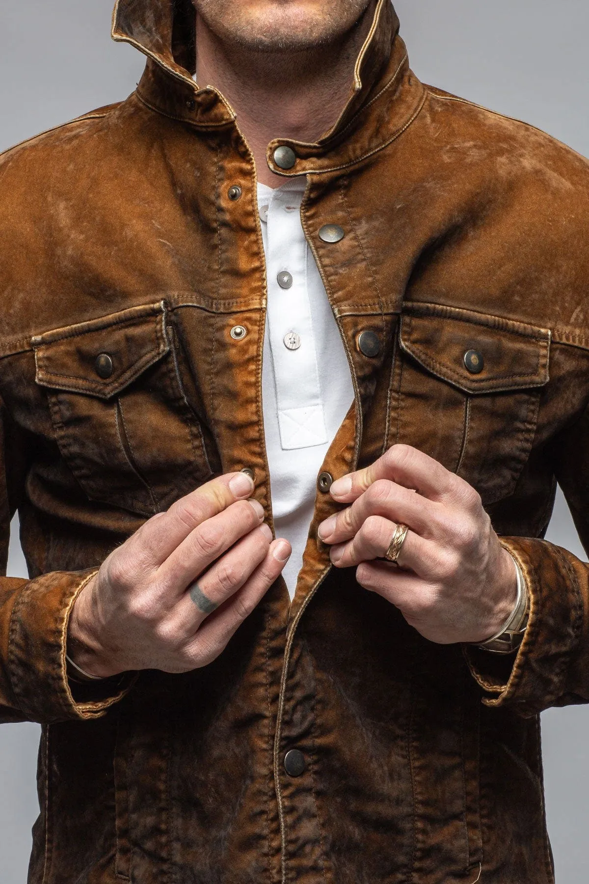 Diesel Moleskin Jacket In Ruggine