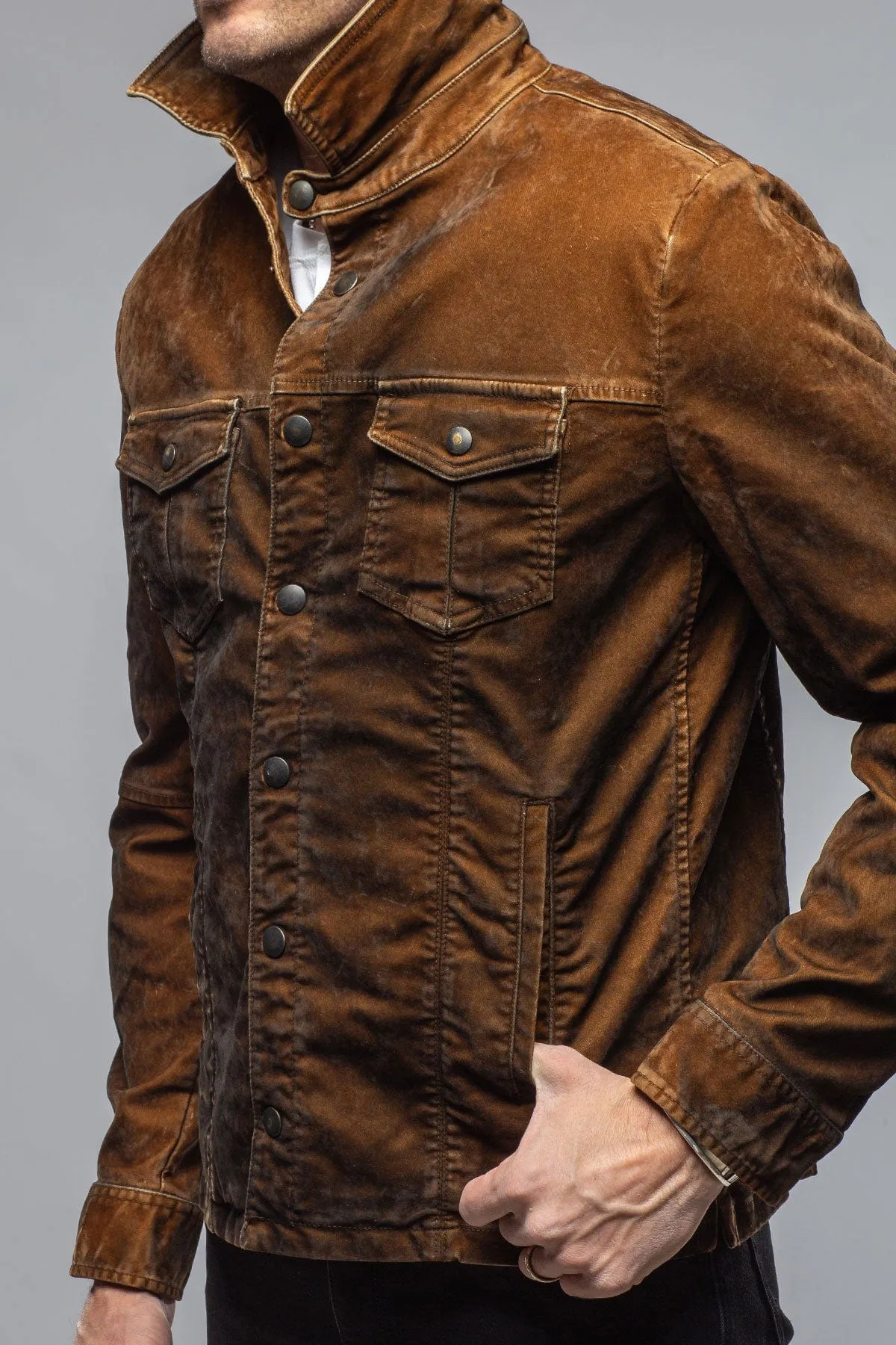 Diesel Moleskin Jacket In Ruggine