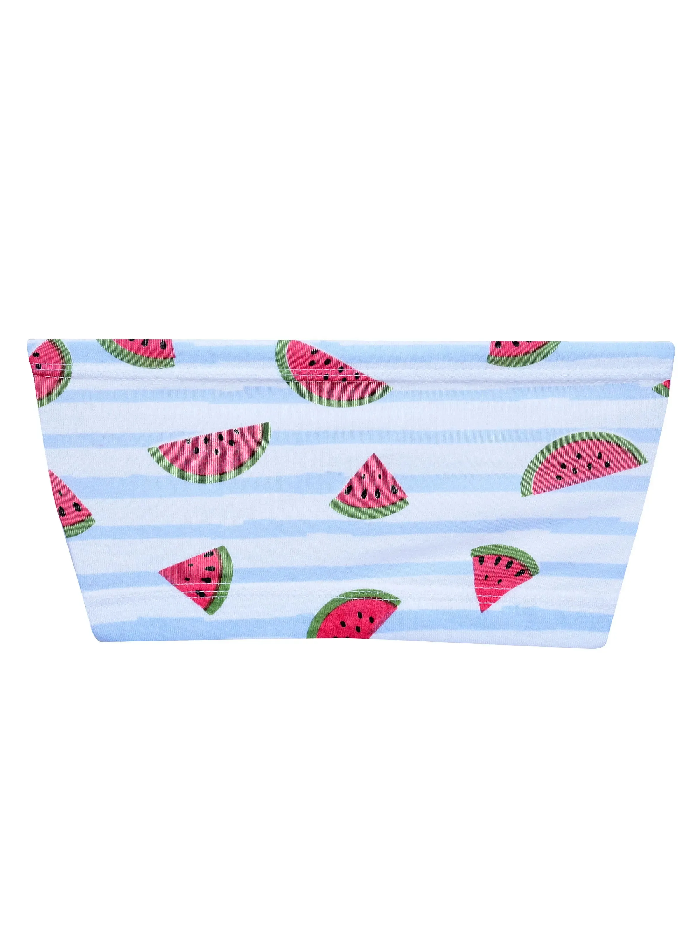 Double-Layer Cotton Tube Bra | Non-Padded Strapless Bra | Watermelon Print Bra