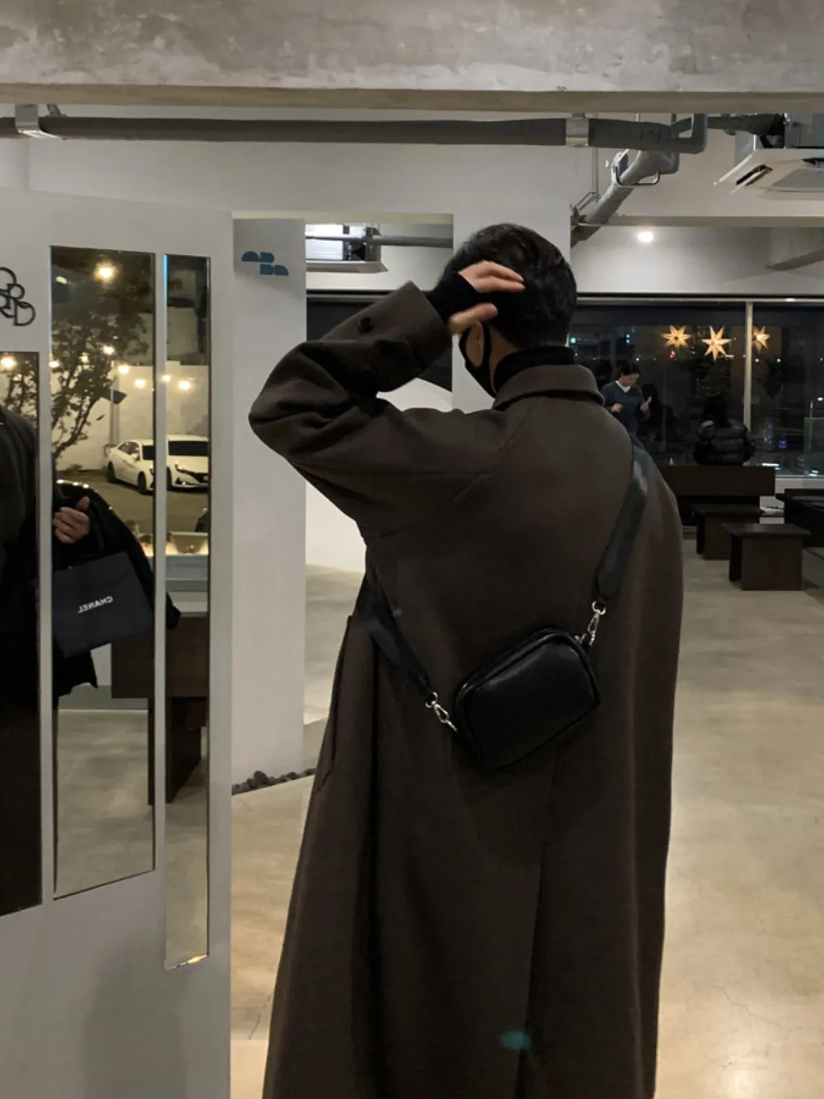 Double Sided Brown Long Woolen Coat