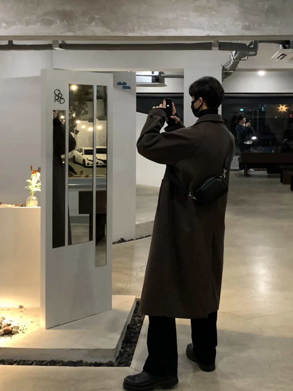 Double Sided Brown Long Woolen Coat