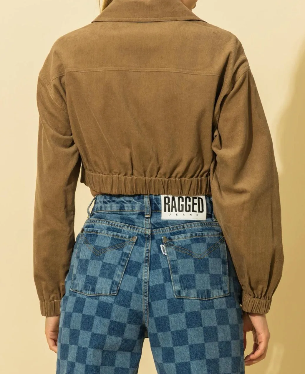 Drop Shoulder Crop Jacket