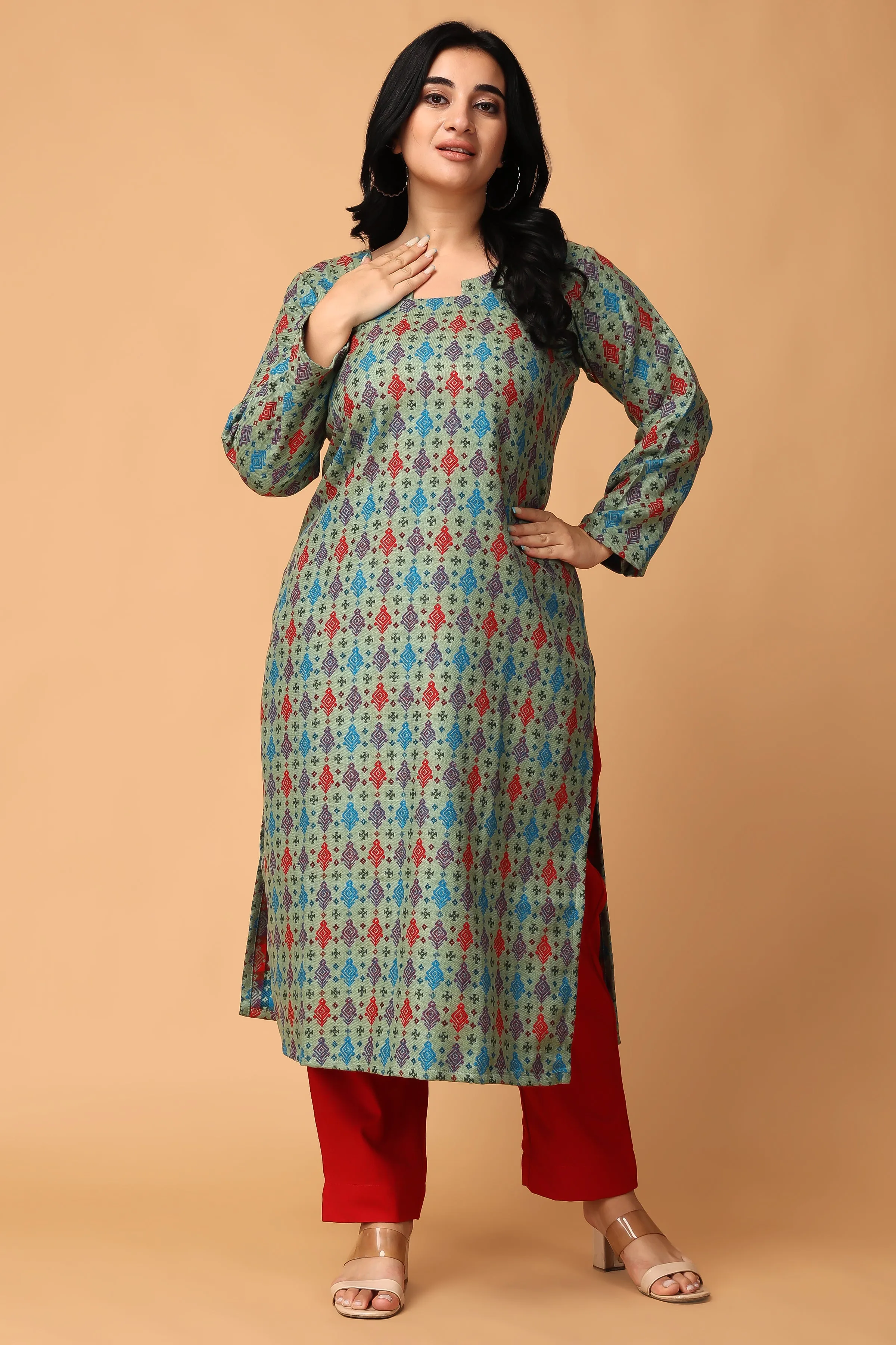 Easy Elegance Woollen Kurta Set