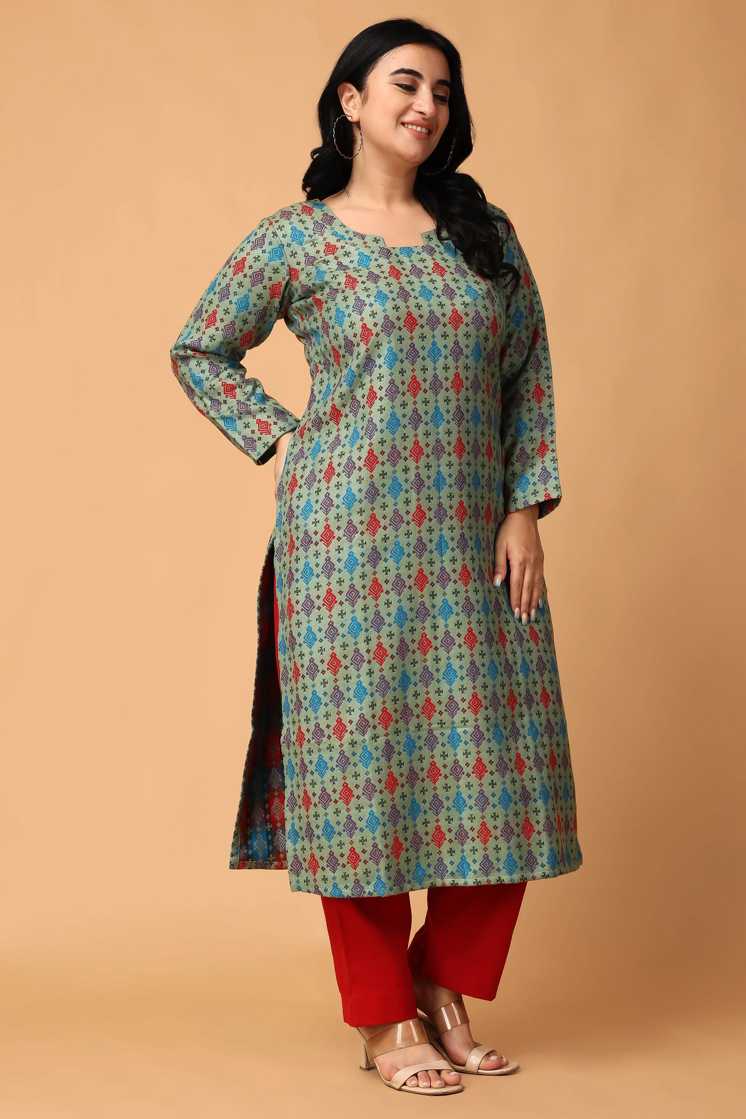 Easy Elegance Woollen Kurta Set