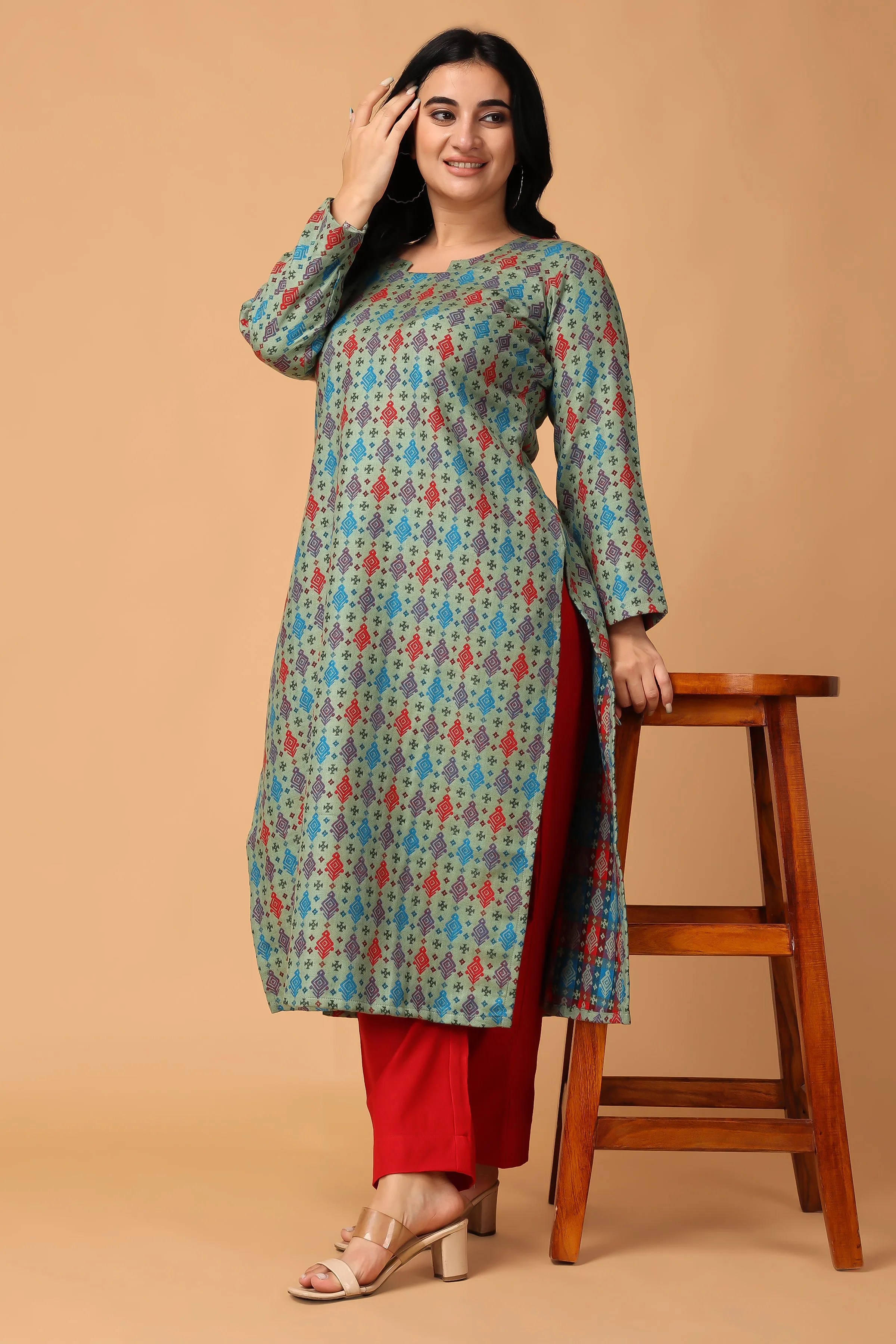 Easy Elegance Woollen Kurta Set