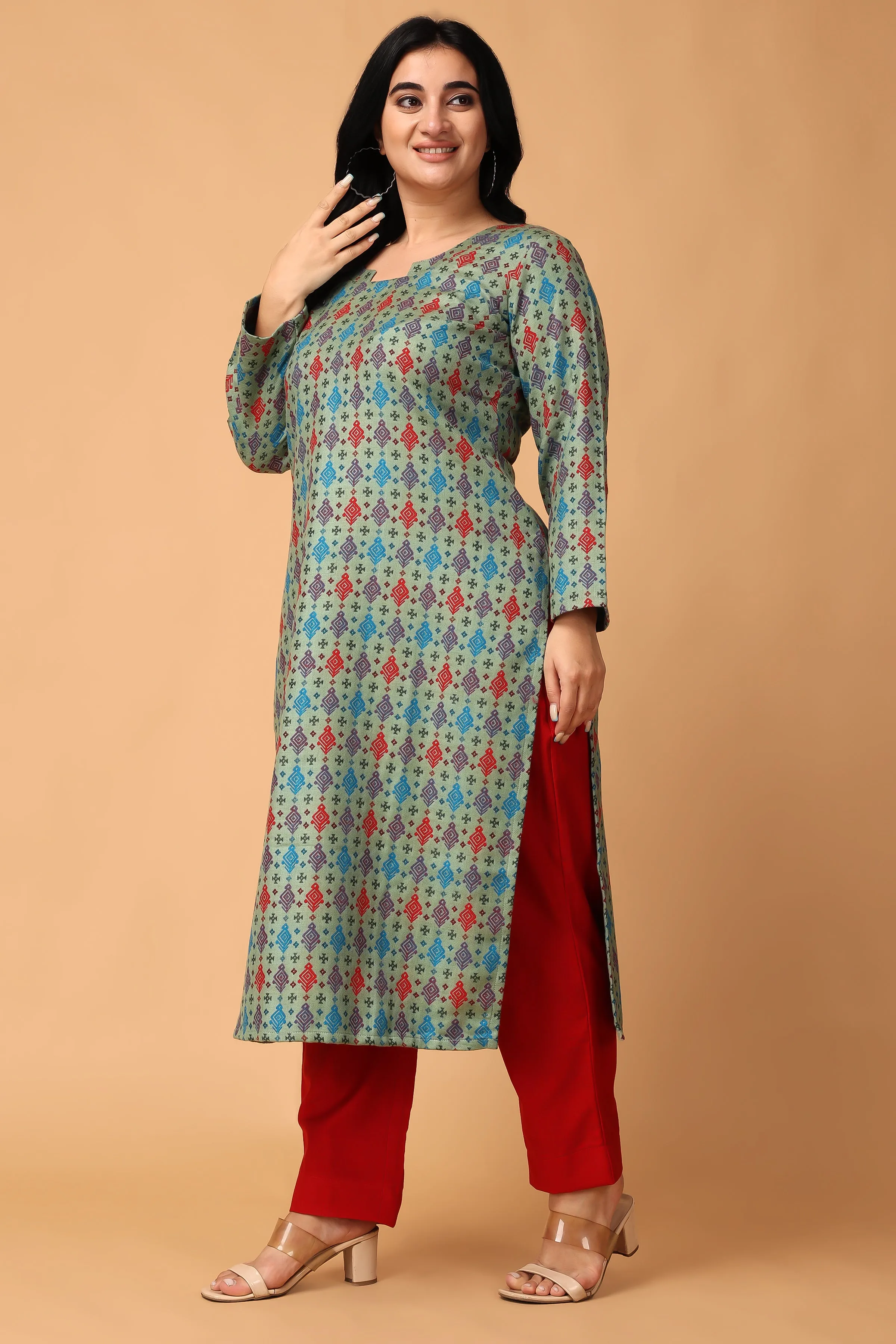 Easy Elegance Woollen Kurta Set
