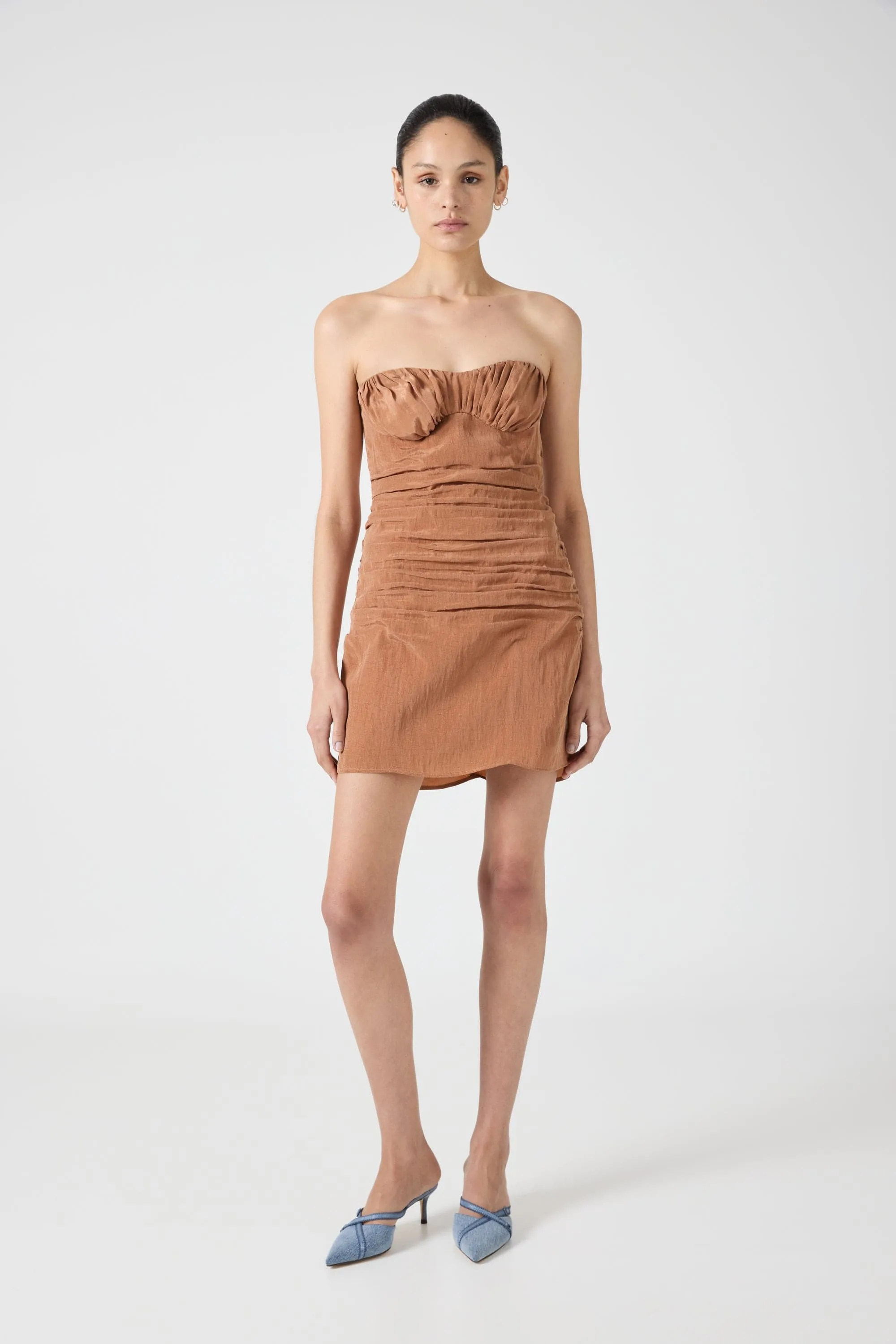 ECLIPSE MINI DRESS | RUST
