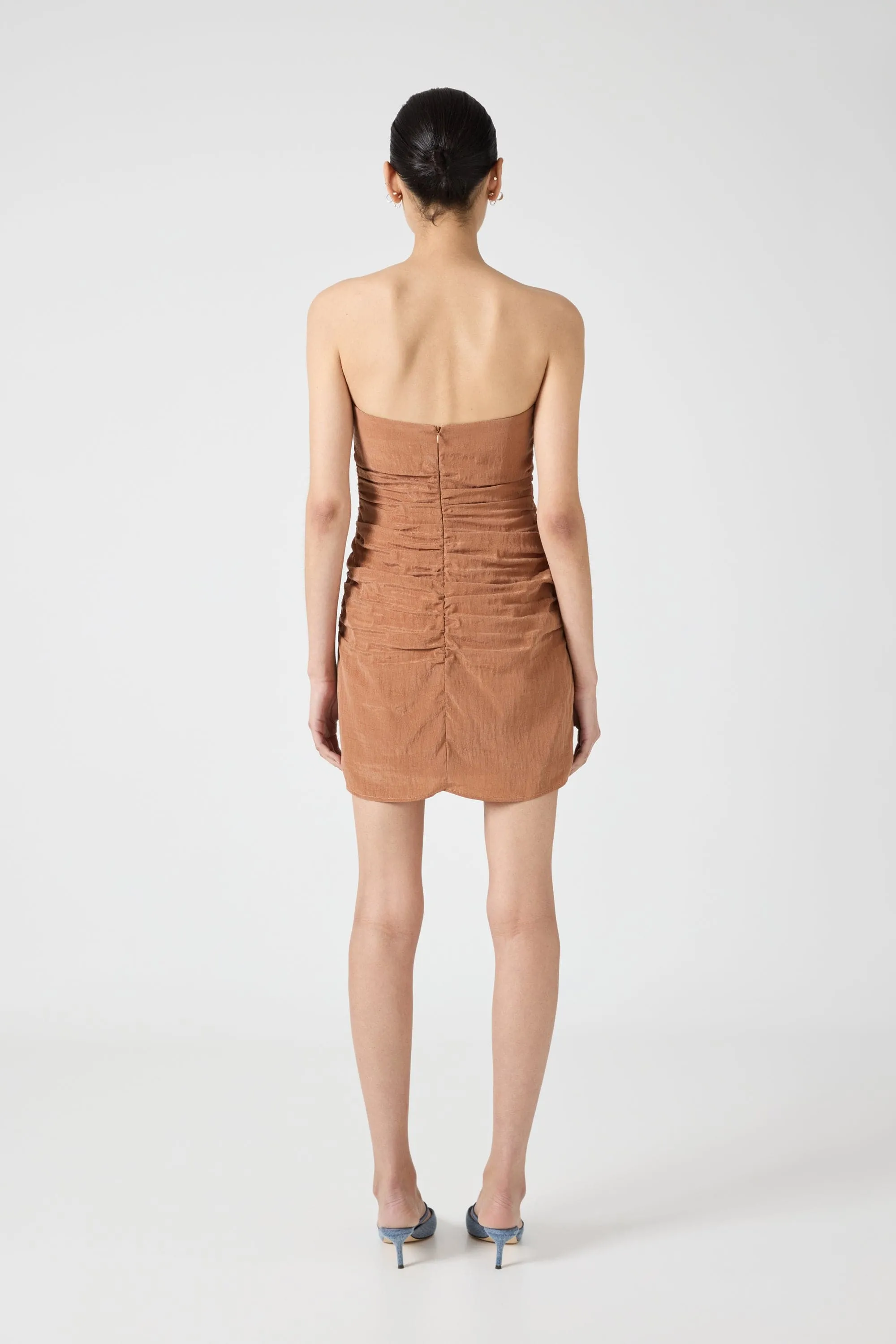 ECLIPSE MINI DRESS | RUST