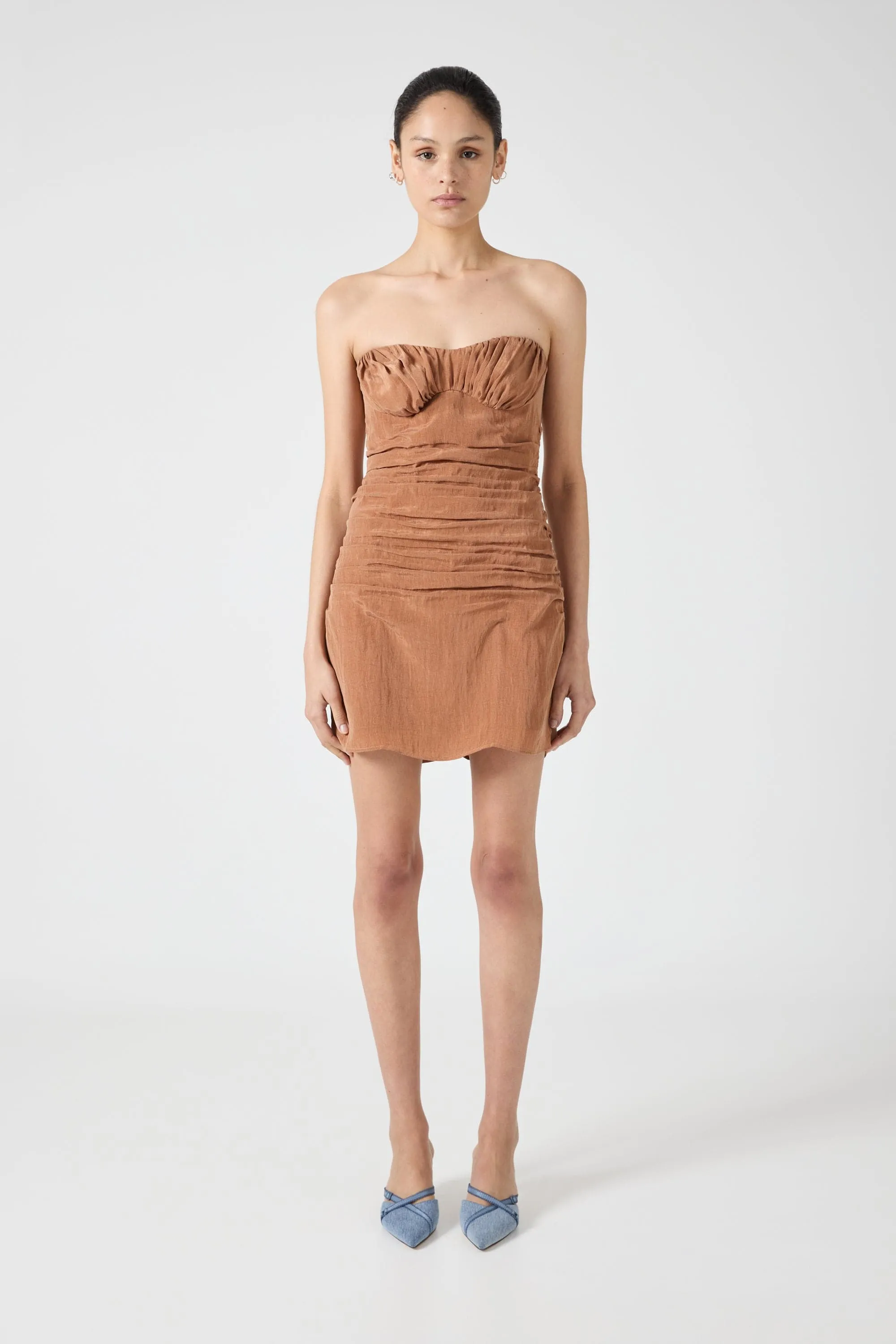 ECLIPSE MINI DRESS | RUST