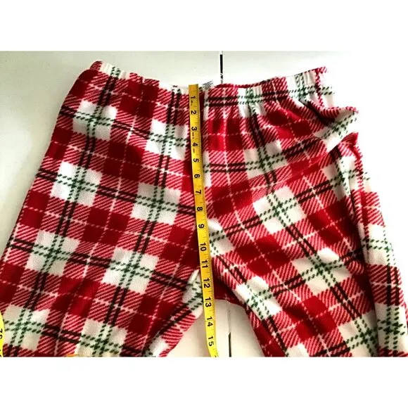 ED- CHRISTMAS PAJAMA SET LONG SLEEVE TOP SIZE MEDIUM WITH FLEECE BOTTOMS SIZE M