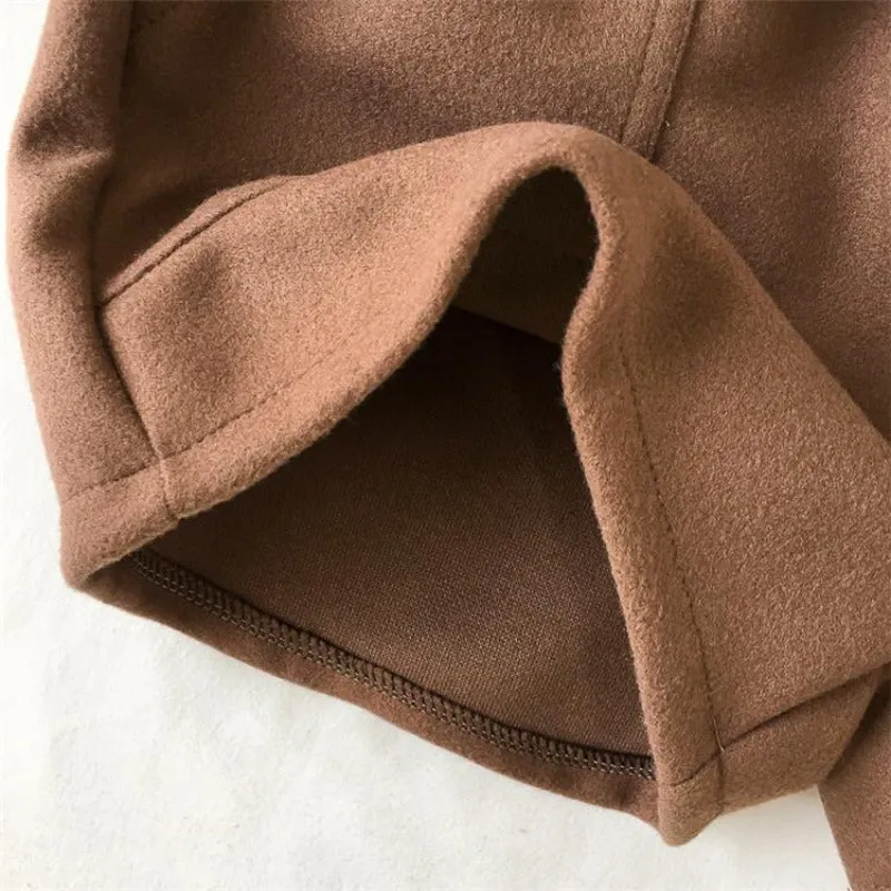 Elastic Thick Warm Woolen Shorts