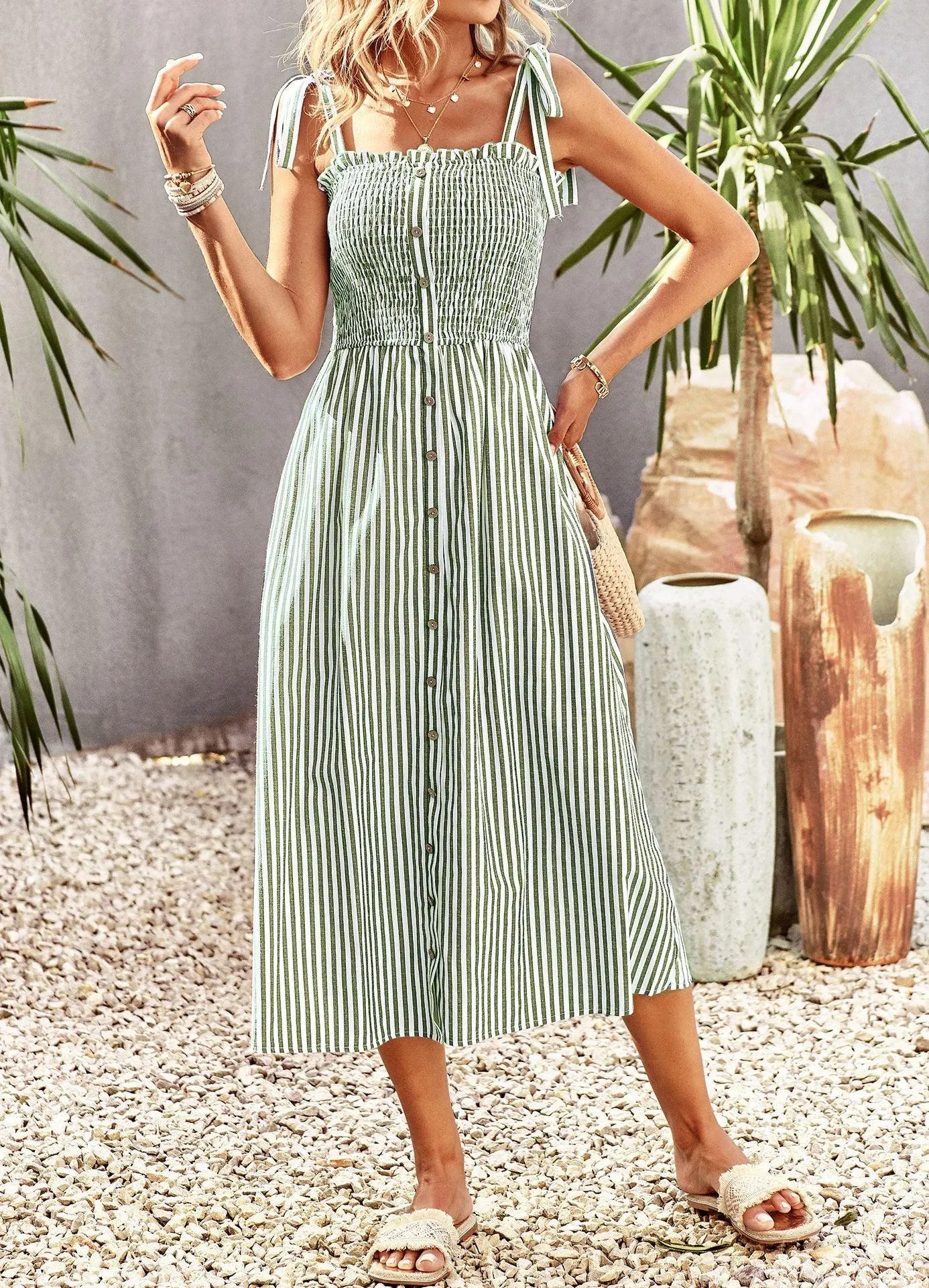 Elegant Striped Sundress — Perfect Summer Dress