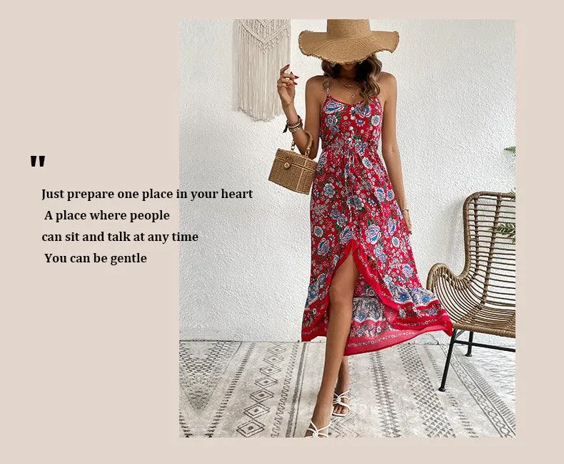 Elegant Summer Sundress With Floral Print