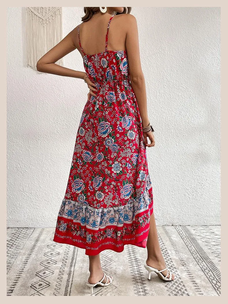 Elegant Summer Sundress With Floral Print