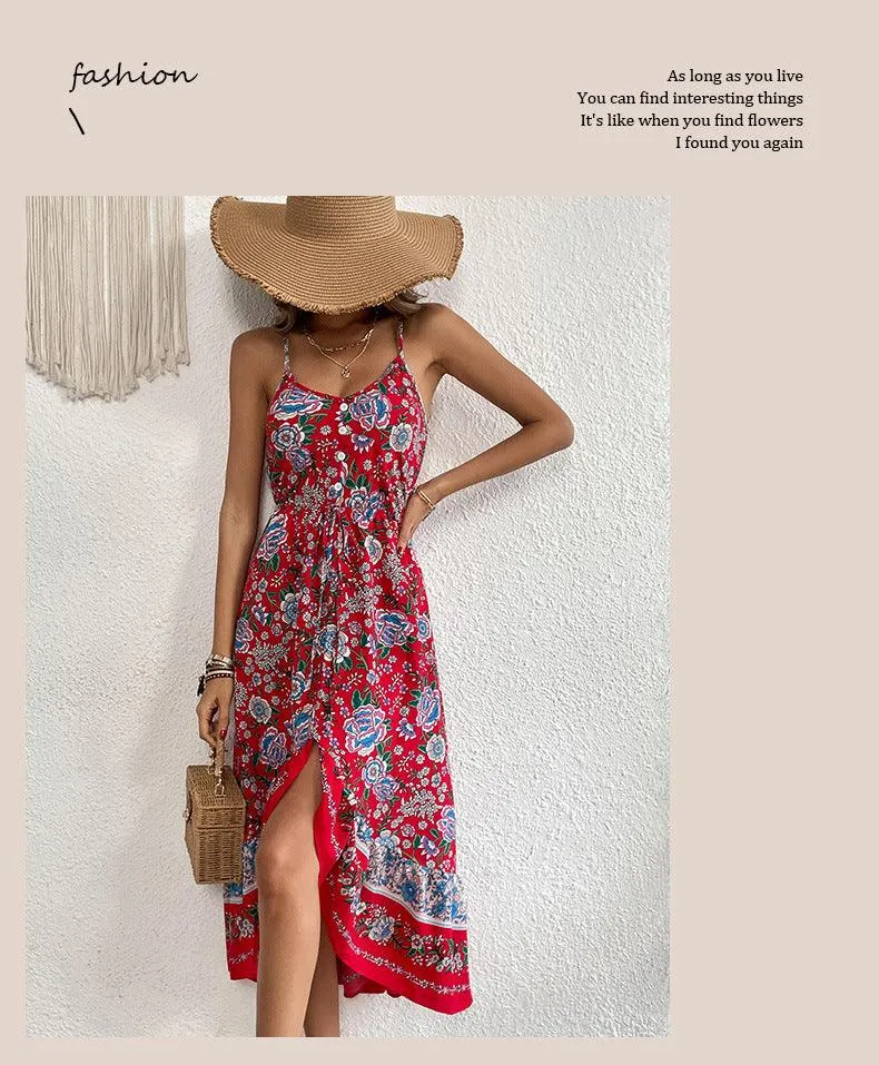 Elegant Summer Sundress With Floral Print