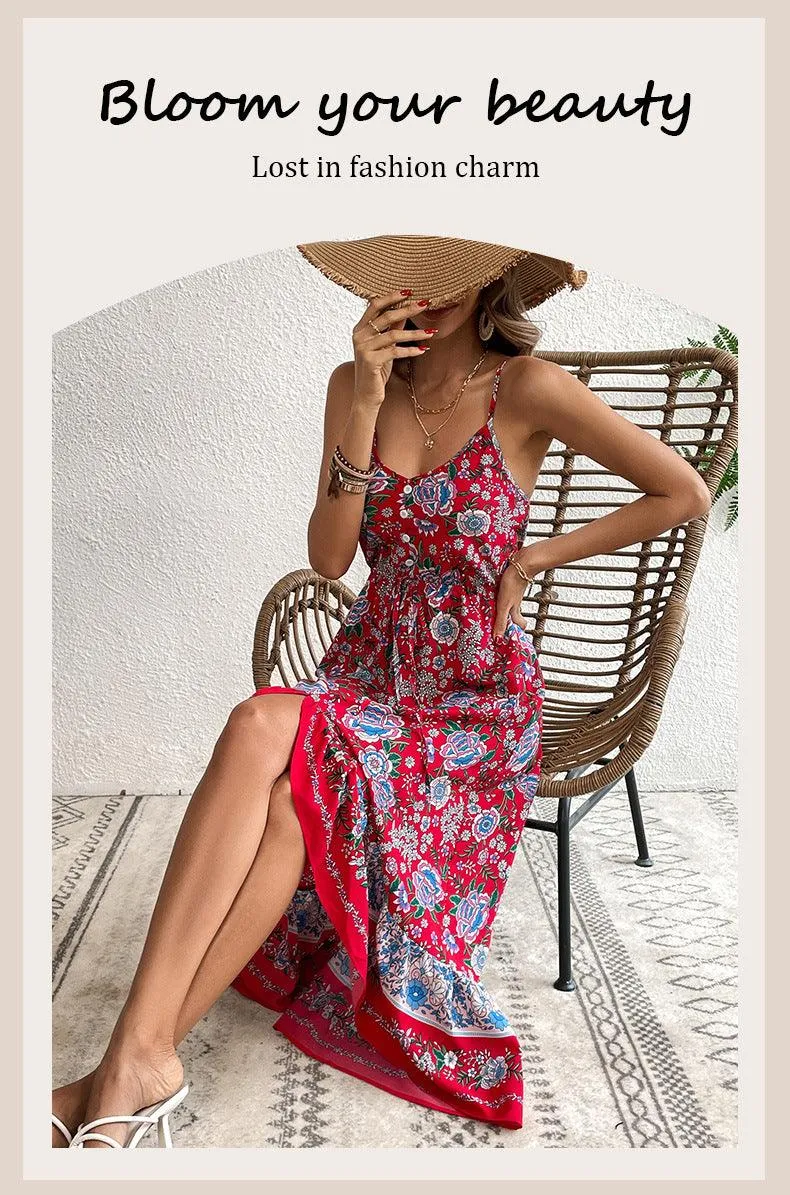 Elegant Summer Sundress With Floral Print