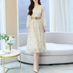 Elegant Women's Sundress with Full Floral Design