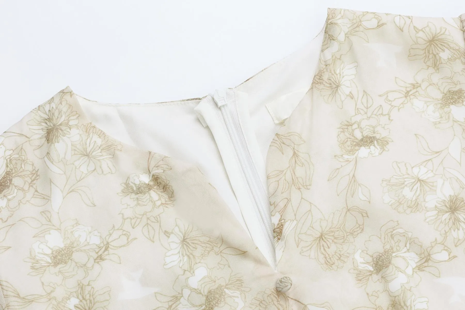 Elegant Women's Sundress with Full Floral Design
