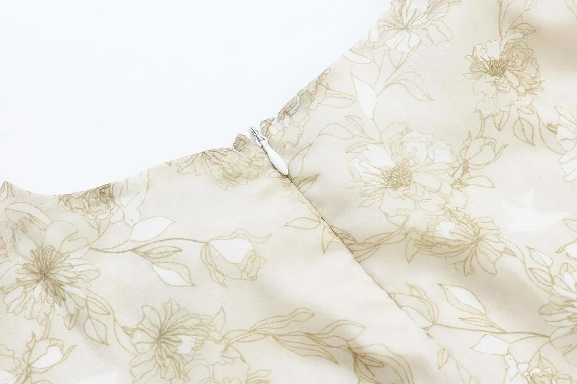 Elegant Women's Sundress with Full Floral Design