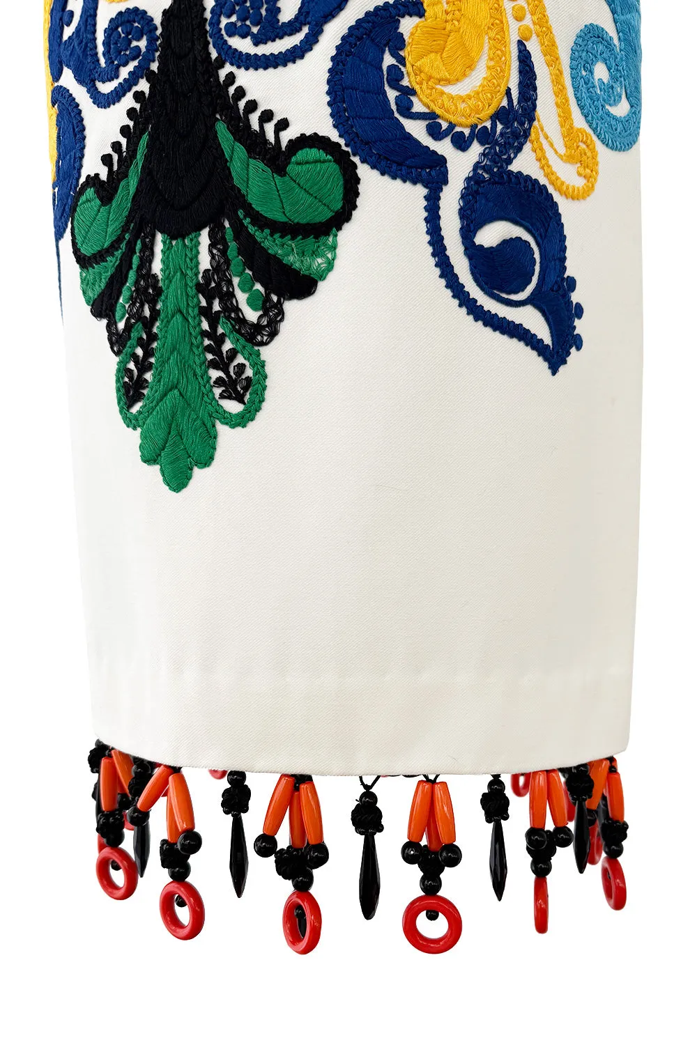 Exceptional Spring 2011 Prada Runway & Ad Campaign Embroidered White Dress