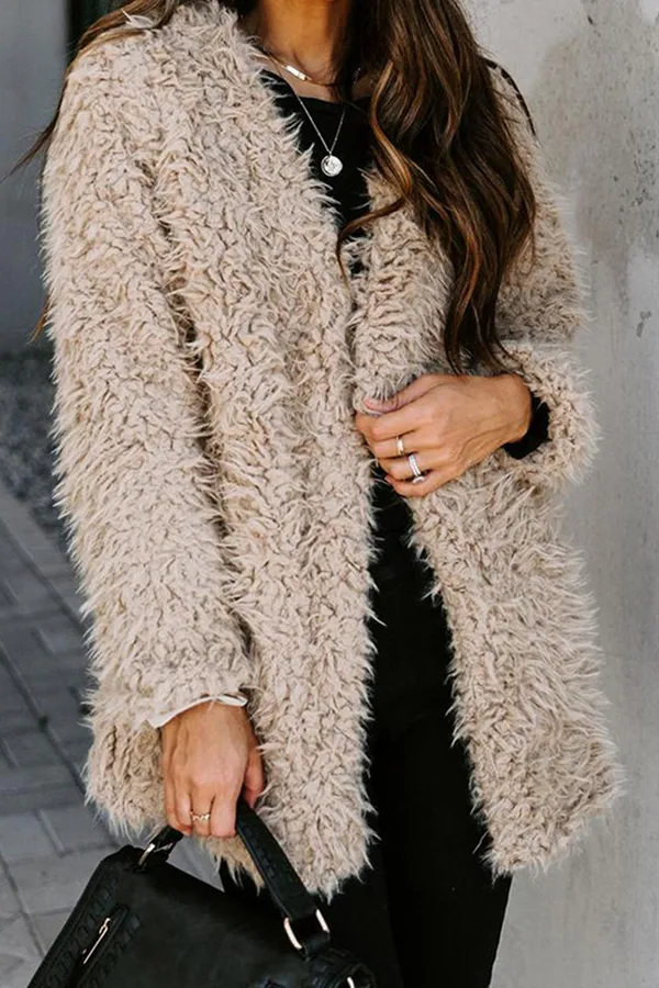 Fashion Casual Solid Pocket Basic Outerwear