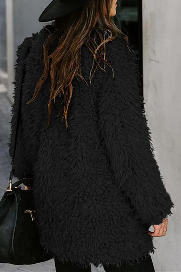 Fashion Casual Solid Pocket Basic Outerwear