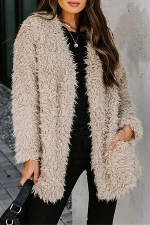Fashion Casual Solid Pocket Basic Outerwear