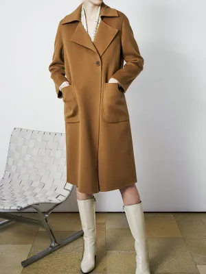 Fashion Lapel Long Sleeve Loose Casual Long Coat