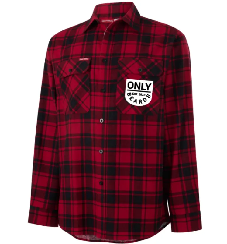Flanellete Long Sleeve Shirt - Only Beards Oval