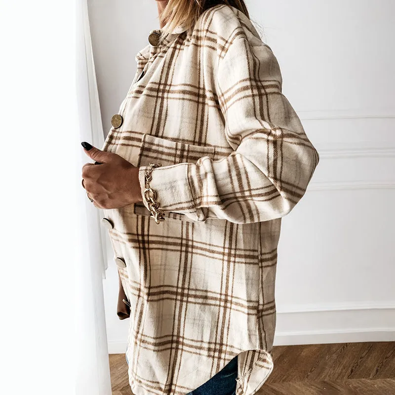 Flannel Inspired Button Down Overshirt
