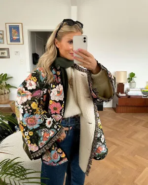 Floral Print Jacket | Women's Lightweight Floral Design, Casual Outerwear for Spring & Summer