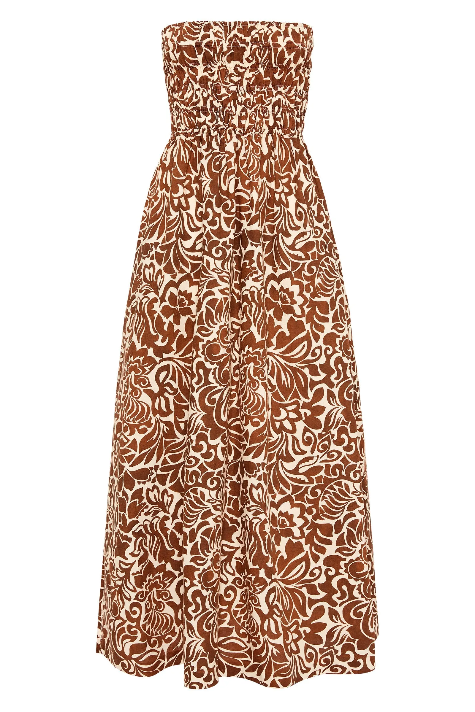 FLORENSE SHIRRED MAXI DRESS