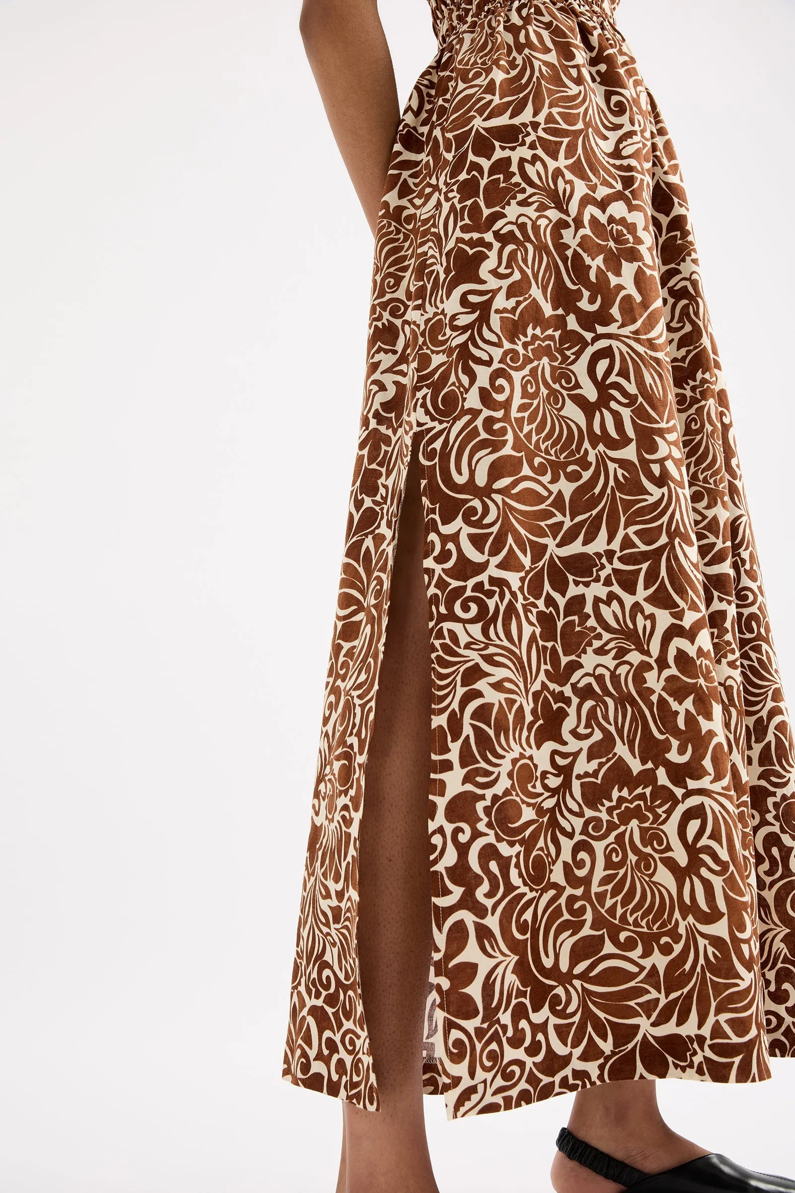 FLORENSE SHIRRED MAXI DRESS