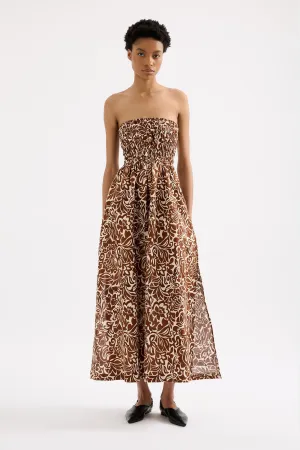 FLORENSE SHIRRED MAXI DRESS