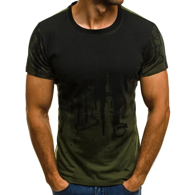 FLYFIREFLY Men Camouflage Printed  Male T Shirt Bottoms Top Tee Male Hiphop Streetwear Long Sleeve Fitness Tshirts