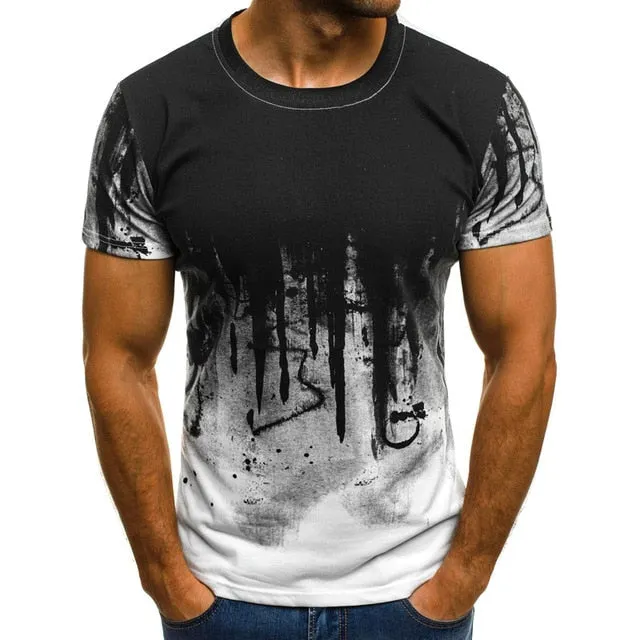 FLYFIREFLY Men Camouflage Printed  Male T Shirt Bottoms Top Tee Male Hiphop Streetwear Long Sleeve Fitness Tshirts
