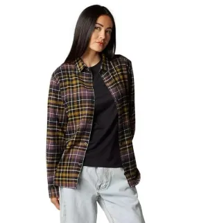 FOX WOMEN'S LOVER STRETCH FLANNEL SHIRT PURPLE
