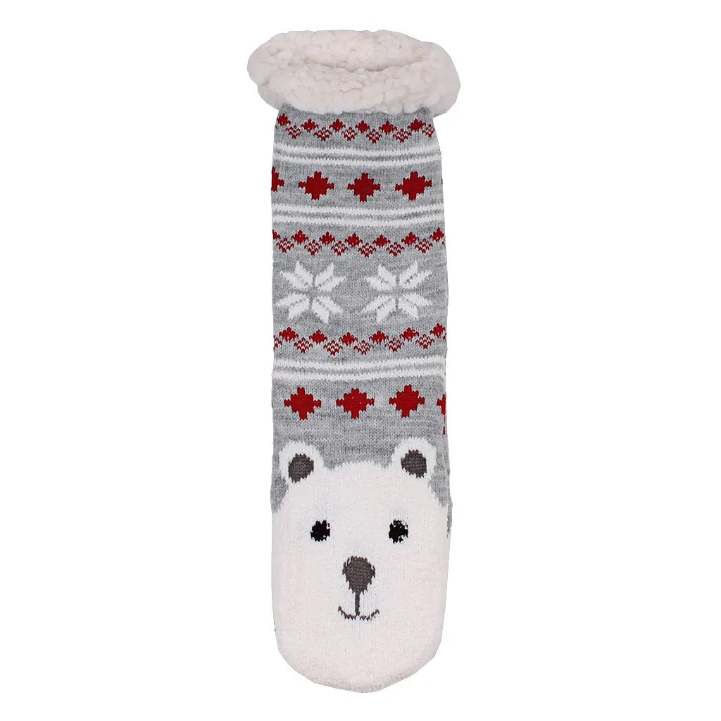 Fred the Polar Bear Sherpa Lined Socks