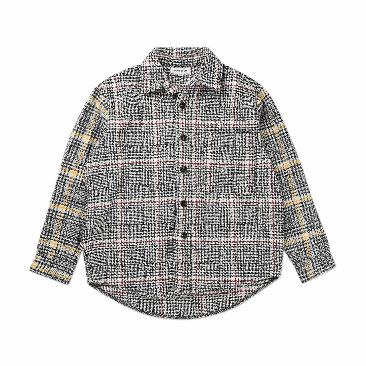 fucking awesome heavy flannel over shirt (black / red)