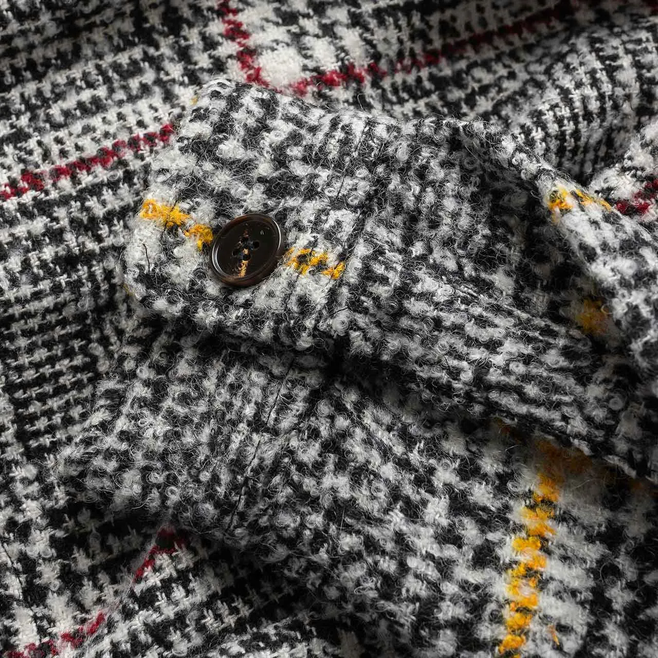 fucking awesome heavy flannel over shirt (black / red)